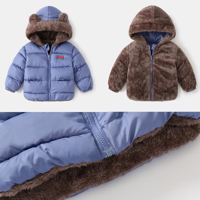 Hooyi Manteau Unisexe Pour Bébé Garçon Et Fille - Double Face