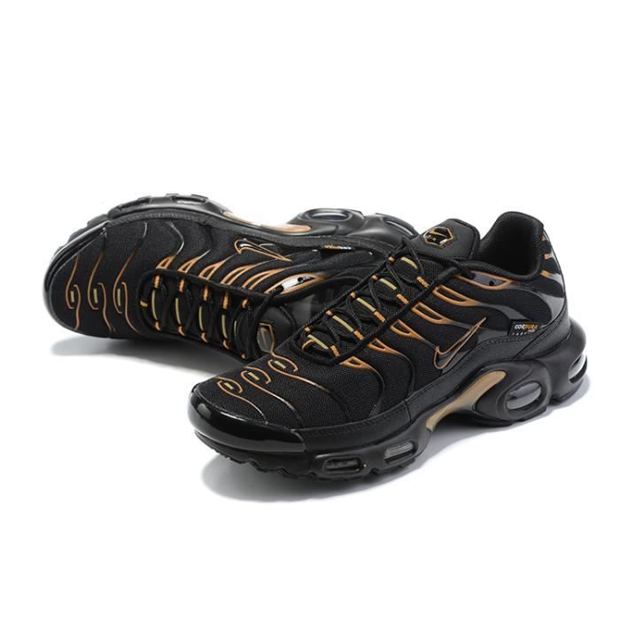 Baskets Nike Air Max Plus TN Homme Chaussures Entrainement de Sport Noir Or Noir or Cdiscount Chaussures