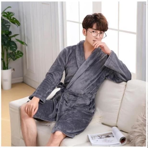Robe De Chambre Homme Générique Peignoir Bain Hiver Homme, Pyjama