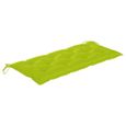 Coussin d'extérieur pour balancelle - Designer - Vert vif - Tissu polyester - 120x50cm-2