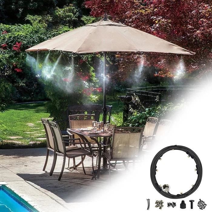 FYOBOT Brumisateur Sur Pied Pour Terrasse Extérieure – Hauteur Réglable Jusqu'à 4,1 Pieds (125 Cm) – Système De Brumisation Portable Et Puissant Pour Refroidir Votre Jardin Ou Patio