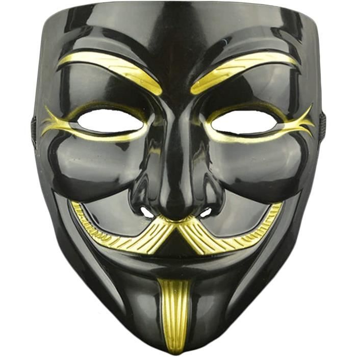 Masque De Déguisement Halloween Noir - Tissu/PVC, Longueur 91,3 Cm, Espacement Yeux 17,3 Cm - Pour Cosplay, Fête, Carnaval, Mascarade