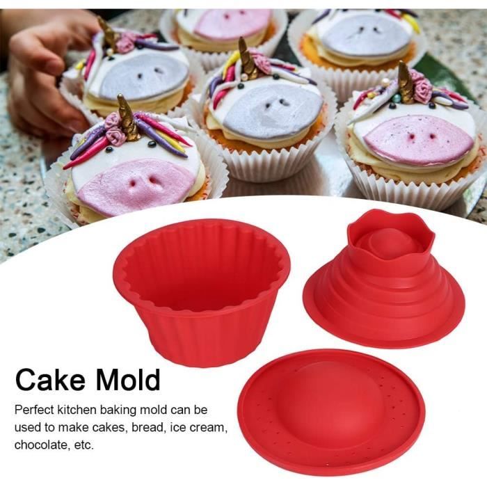 YouJabz Lot De Moules à Cupcakes En Silicone - 6 Pièces, 7x3.1 Cm - Antiadhésifs, Sans BPA, Passent Au Lave-Vaisselle (Couleurs Aléatoires)