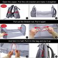 QQ43160-sac à langer pour bébé sac à dos, sacs à langer grande capacité, sac à langer de voyage portable avec lit pliable(gris)-3