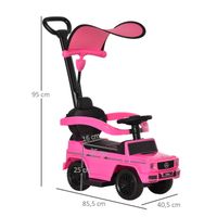 Porteur enfants voiture 12-36 mois multi-équipée - Noir - 88.90