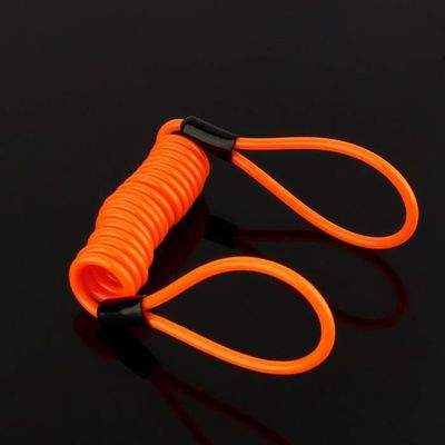 Câble De Rappel De Verrouillage – 120 Cm – PVC + Fil Acier – Antirouille – Pour Moto, Scooter, Vélo – Compact Et Portable