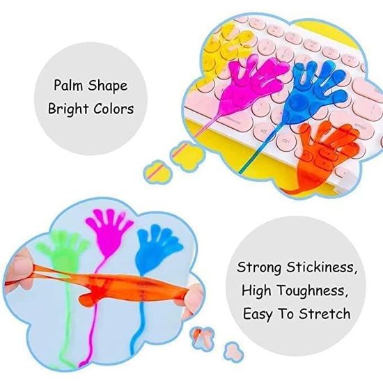 Mains Collantes Colorées Jouets Extensibles Paumes d'escalade Collantes  pour Les Enfants Fête, 8 pièces - Cdiscount Jeux - Jouets