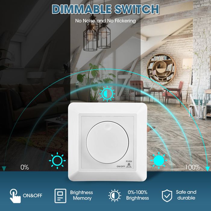 Variateur de Lumiere LED AC200240V, Interrupteur Variateur avec — free download