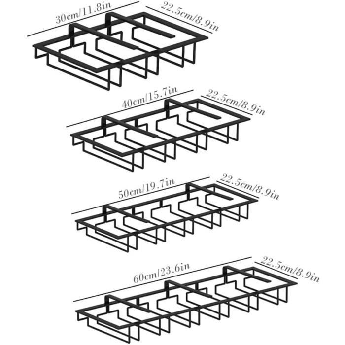 Support Verre à Vin Suspendu En Fer Forgé - Or, Trois Fentes, 22.5*50cm, Porte-Gobelet Suspendu Mural, Structure Solide, Installation Facile | Leroy Merlin