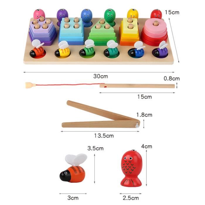 Tour d'Apprentissage Montessori Robincool Evolutive 40x44x90 cm en Bois Éco  avec Hauteur Réglable et Barre de Sécurité - Cdiscount Jeux - Jouets