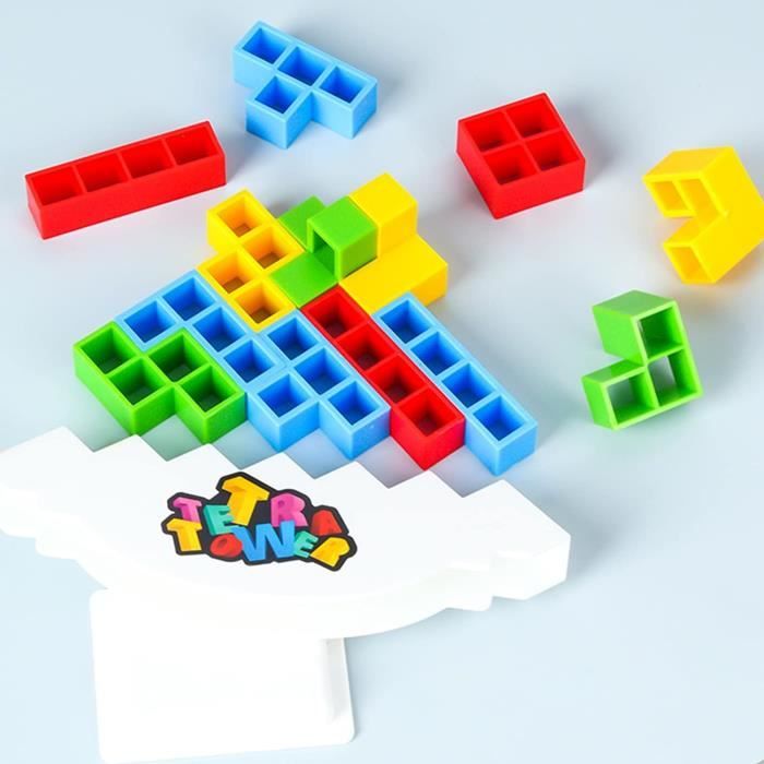 48Pcs Tetra Tower Balance Stacking Blocks Game,Board Games for 2 ...