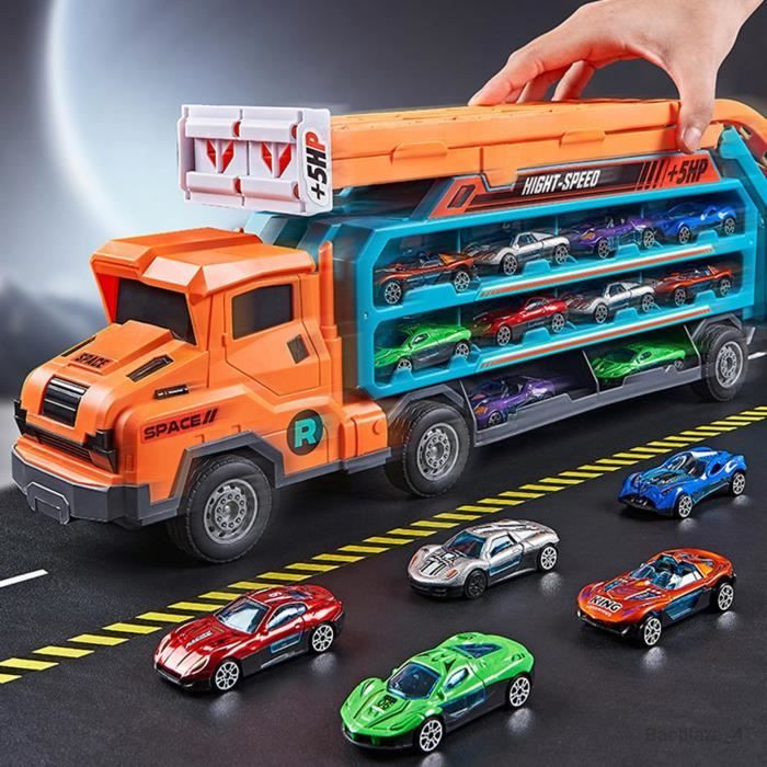 Camion Transporteur - 165cm Pliable - Plastique ABS - Avec 8 Voitures et Piste - Cadeau Enfant 3-6 A ACCESSOIRES FABRICATION MAISON - Jeux - Jouets
