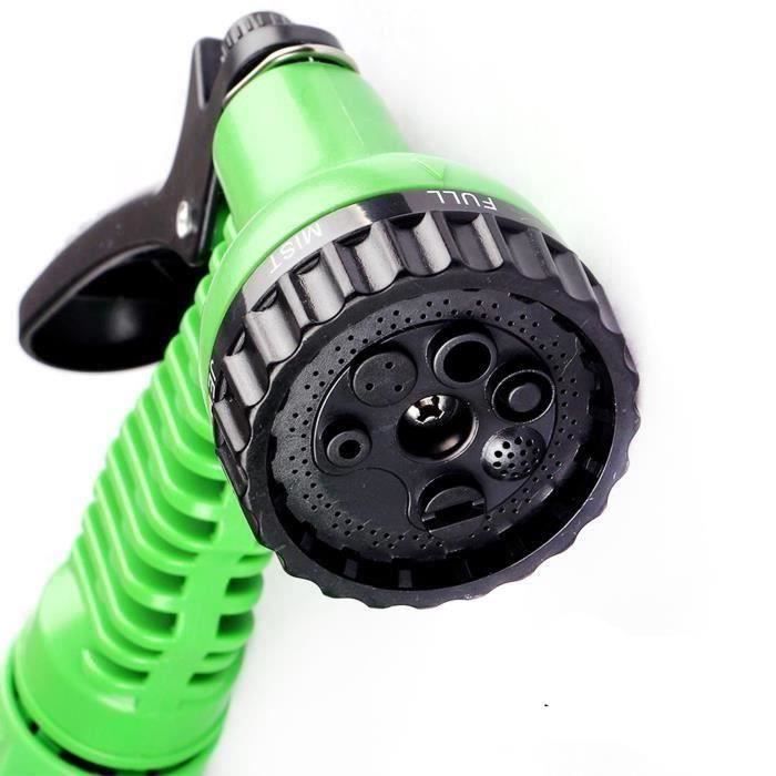 Tuyau D'Arrosage Spirale Relaxdays 20m Avec Pistolet 7 Modes - Vert - Ultra Compact