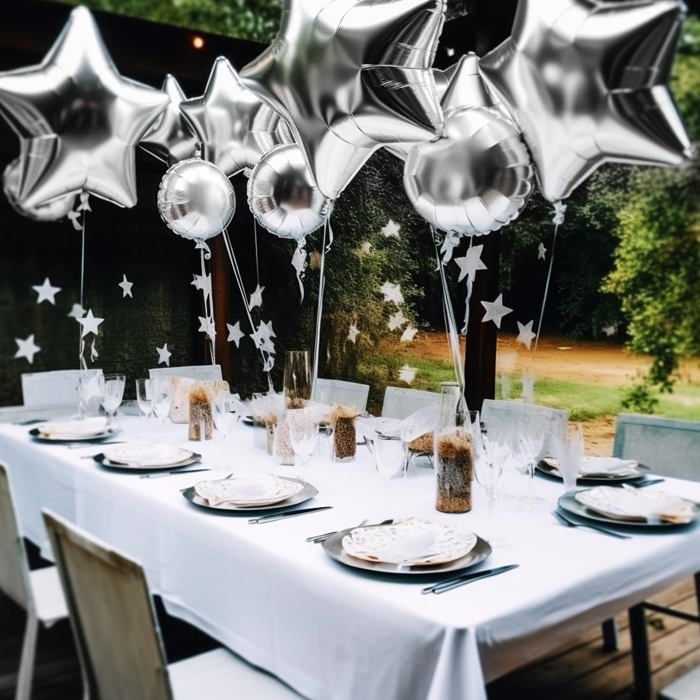 N -Ballons En Feuille Pour Joyeux Anniversaire, Décorations De Fête