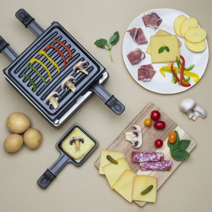 Raclette 4 Pers Avec Plaque De Grill Anti Adhésive Rc_pilatus Kitchencook -  Appareil à raclette BUT