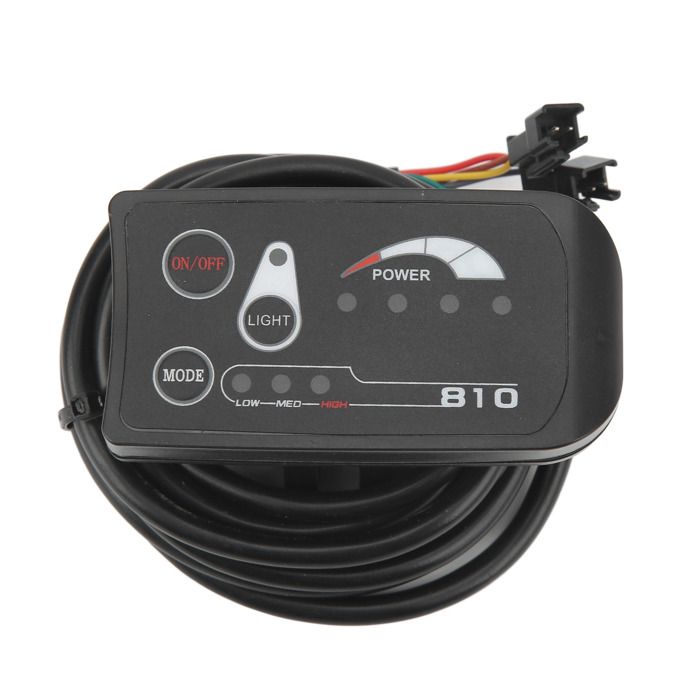 Écran De Contrôleur LED Pour Vélo électrique - 24V/36V/48V, Modèle 810, En ABS Noir, Compatible E-Bike