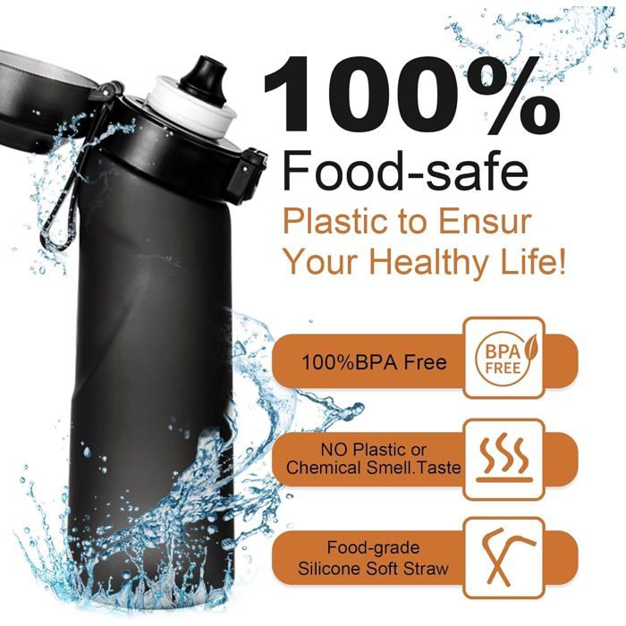 Gourde Air Aromatisée 900ml - Sans BPA - Étanche - Pour Sport, Randonnée, Bureau