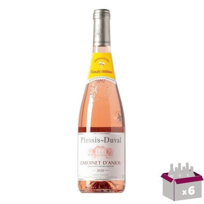 Plessis Duval Cabernet d'Anjou - Vin rosé de la Vallée de la Loire x6