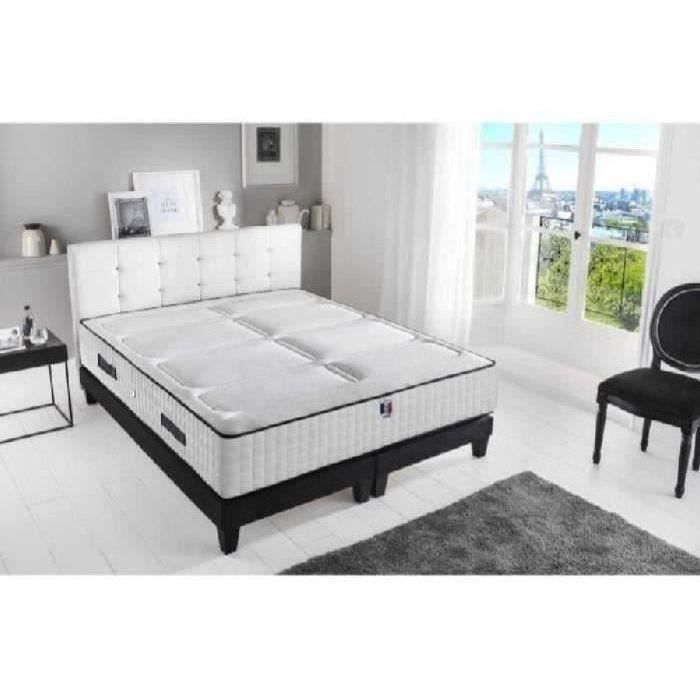 CONFORT DESIGN Ensemble Matelas 180x200cm + 2 Sommiers - 891 Ressorts - 7 zones - Très ferme - HOTEL LUXE