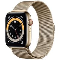 Apple Watch Series 6 GPS + Cellular - 44mm Boîtier acier Or - Bracelet Milanais Or (2020) - Reconditionné - Excellent état