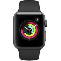 Apple Watch Series 3 GPS - 38mm Boîtier aluminium gris sidéral - bracelet noir (2018) - Reconditionné - Excellent état