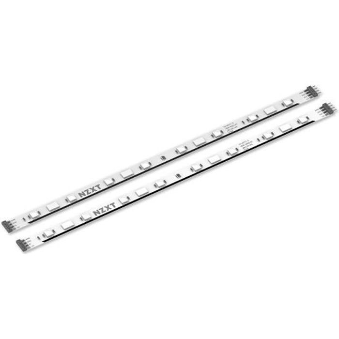 NZXT - 2 Bandes LED RGB HUE 2 LED Strip (250mm) - AH-2S825-D1 - Compatible avec Contrôleur HUE 2