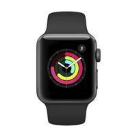 Apple Watch Series 3 GPS - 38mm Boîtier aluminium gris sidéral - bracelet noir (2018) - Reconditionné - Etat correct