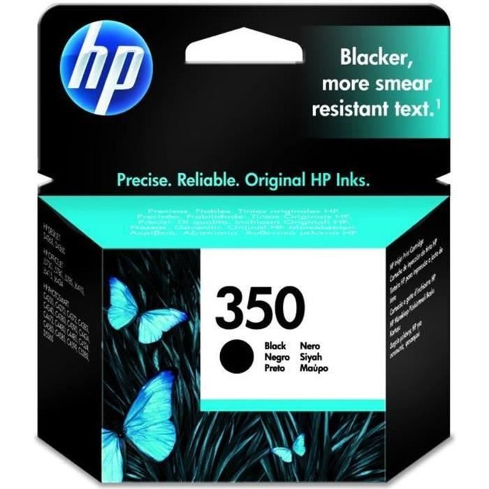 HP 350 Cartouche d'encre noire authentique (CB335EE) pour HP Photosmart C4380/C4472/C4580/C5280