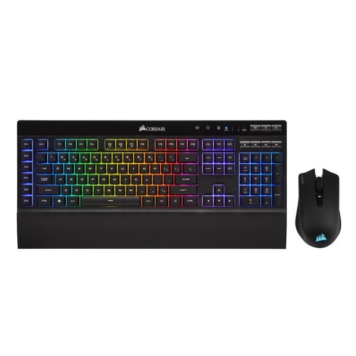 Pack gaming CORSAIR Clavier K57 RGB WIRELESS + souris HARPOON RGB WIRELESS - CH-925C115-FR