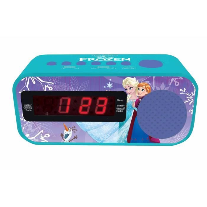 LA REINE DES NEIGES Radio réveil fonction Snooze, adaptateur AC - LEXIBOOK