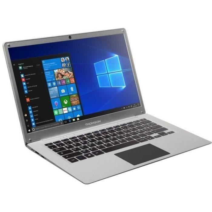 THOMSON PC Portable NEO14A - 14,1'' HD - INTEL® Atom™ Quad Core E8000 - 4 Gb RAM - 128 Gb SSD - Windows 10 - Silver