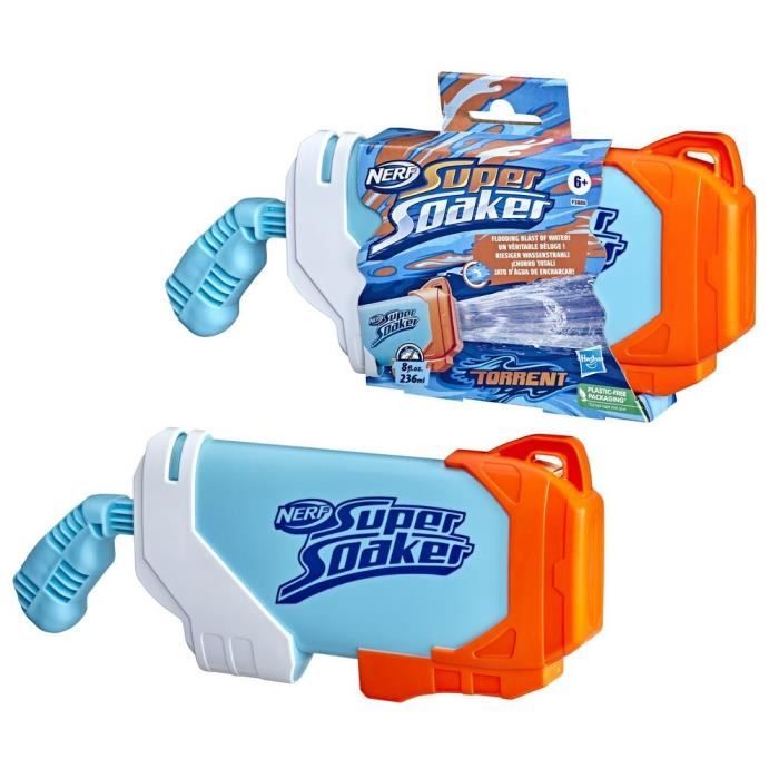 NERF SUPER SOAKER - Blaster à eau Torrent - jet d'eau diluvien, mécanisme à pompe, jeu d'eau d'extérieur