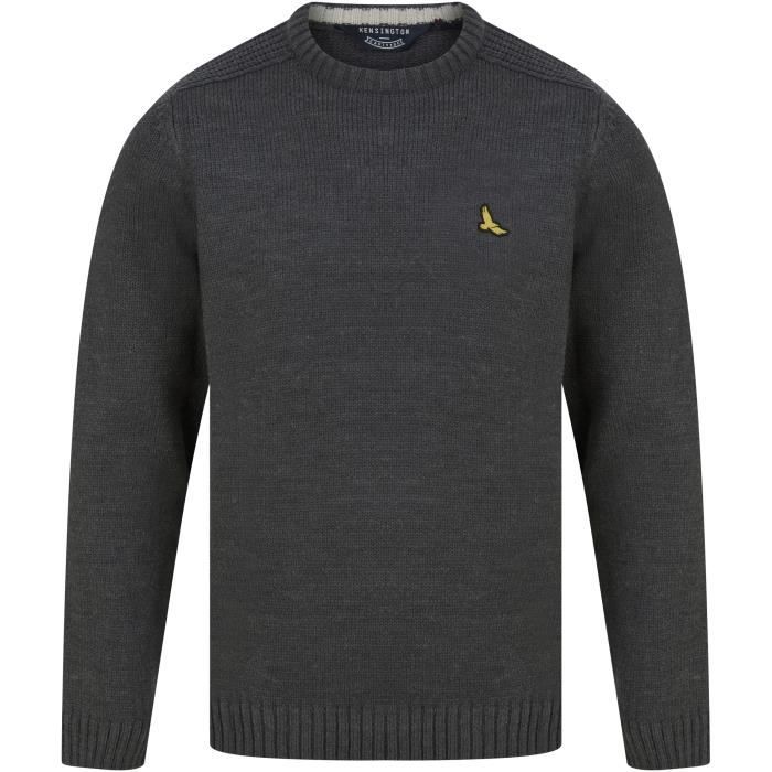 KENSINGTON EASTSIDE Pull Col Rond Gris Foncé Homme