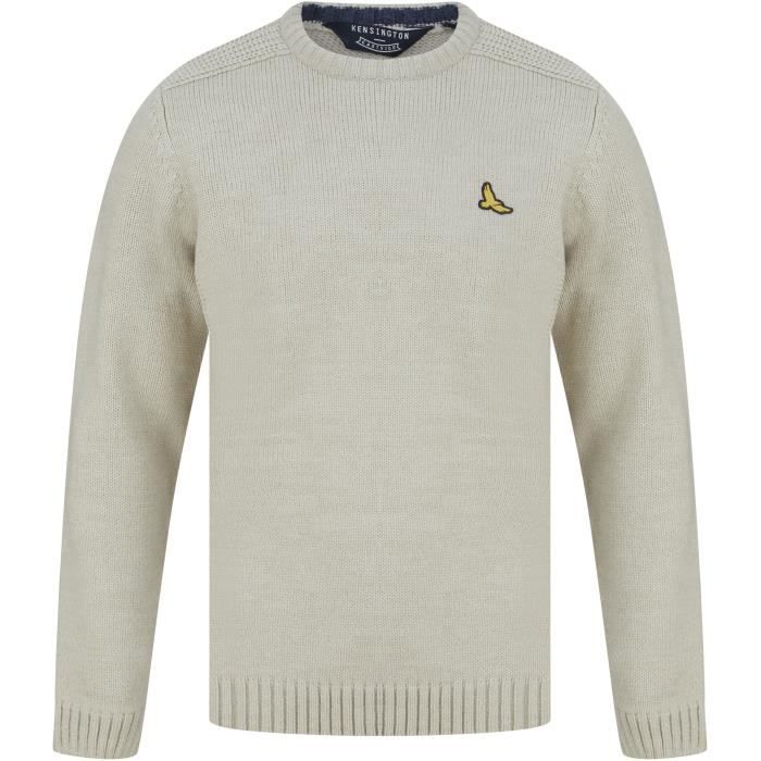 KENSINGTON EASTSIDE Pull Col Rond Ecru Homme