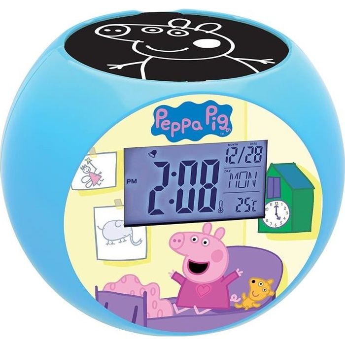 PEPPA PIG Radio réveil projecteur chambre enfant LEXIBOOK