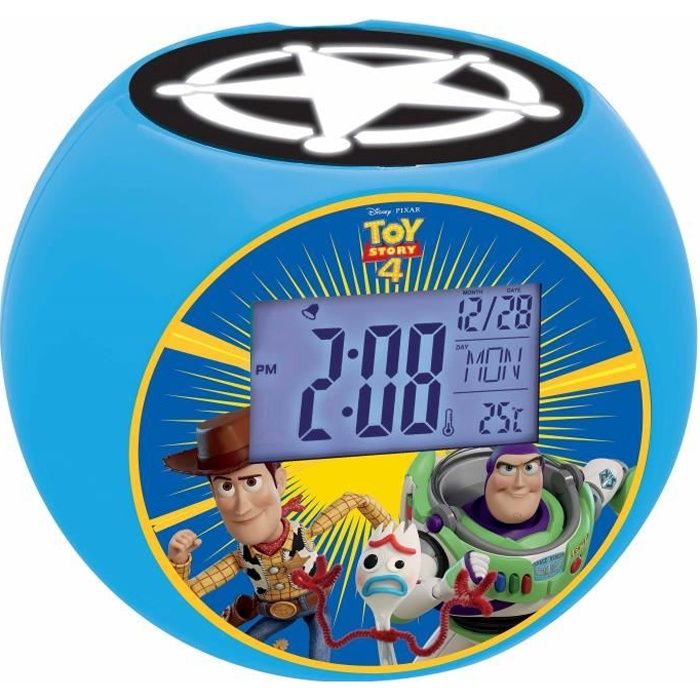 TOY STORY 4 Radio réveil projecteur chambre enfant LEXIBOOK