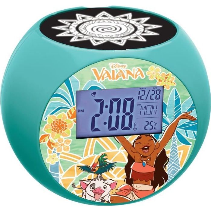 VAIANA Radio réveil projecteur chambre enfant LEXIBOOK