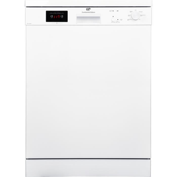 CONTINENTAL EDISON - CELV1245WP - Lave-vaisselle - 12 couverts - 45db - A++ - L 59,8 x H 85 cm - Blanc