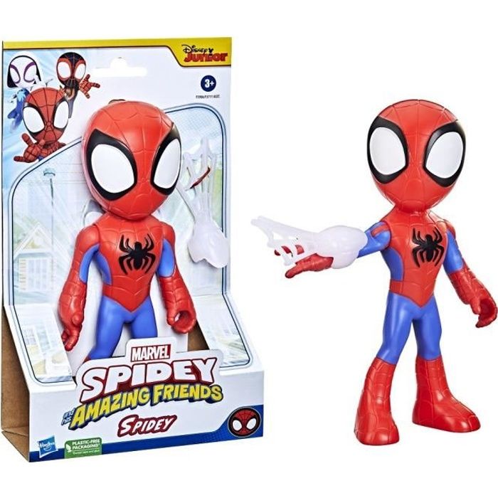 Marvel Spidey and His Amazing Friends - Figurine de super-héros Spidey format géant pour enfants à partir de 3 ans