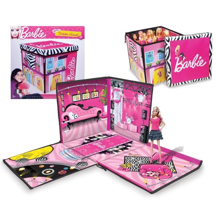 BARBIE Boîte de Jeu et de Rangement ZipBin Villa de Rêves
