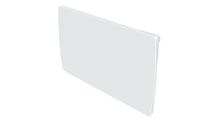 Radiateur à inertie Céramique Verre Blanc LCD 1500W - CARRERA - Horizontal - Chaleur douce