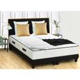 Pack complet  Matelas 180x200 + 2 Sommiers + Couette + 2 oreillers - Ressorts - 30 cm - CONFORT DESIGN Hotel Luxe-0