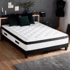 CONFORT DESIGN Quatuor Matelas + sommier 160 x 200 - Ep.30 cm - 4 technologies - Ressort/Mémoire/Latex/HR - Fabriqué en France