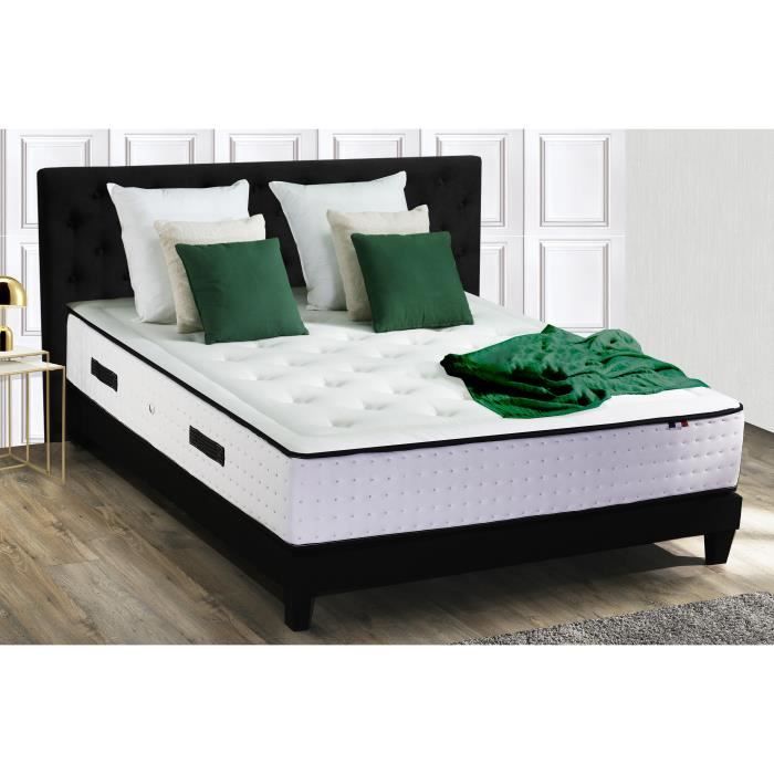 CONFORT DESIGN VENDÔME Pack Complet 160x200cm Matelas + Sommier + Couette + 2 oreillers - 792 Ressor