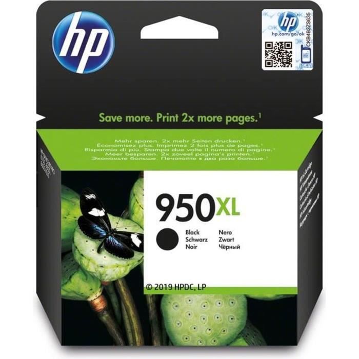HP 950XL Cartouche dencre noire grande capacité authentique (CN045AE) pour HP OfficeJet Pro 251dw/276dw/8100/8600