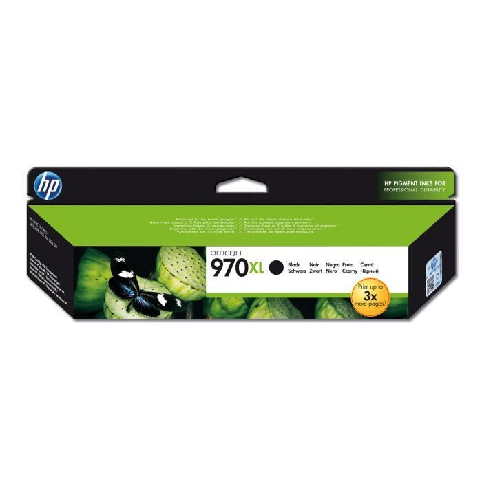 HP 970XL cartouche dencre noire grande capacité authentique (CN625AE) pour HP Officejet Pro X451/X476/X551/X576