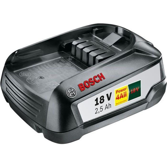 Batterie lithium-ion Bosch - 18 V 2,5 Ah - Li-ion - Grande autonomie - Sans effet mémoire