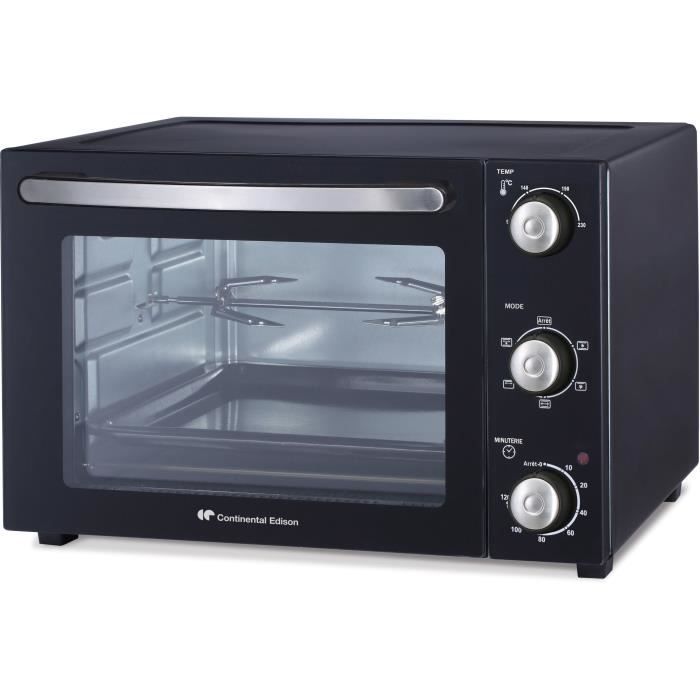 Continental Edison Cemf55b2 Minifour électrique 55l Noir 2000w Continental Edison Cemf55b2 Minifour
