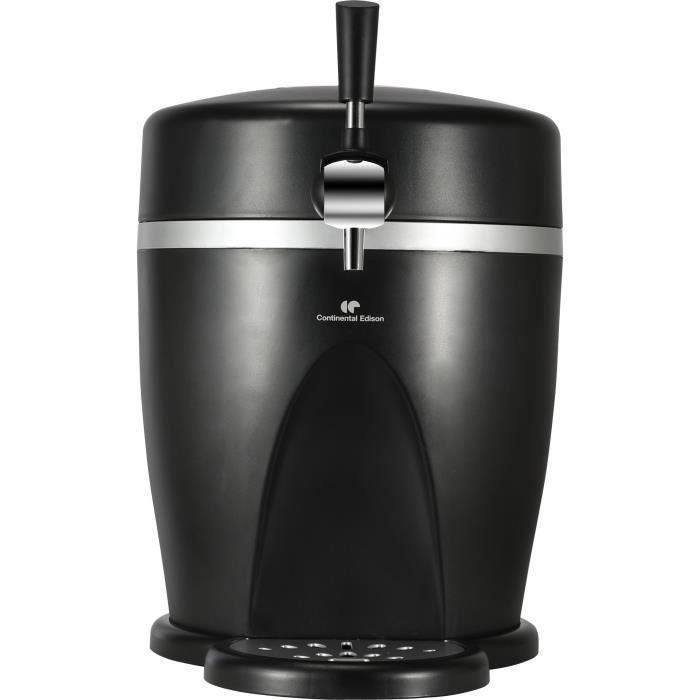 Tireuse à bière 5L CONTINENTAL EDISON MB5B3 - Noir - Plateau Amovible - 60 W - Bec verseur