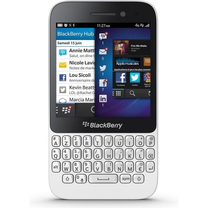 BLACKBERRY Q5 Blanc 4G